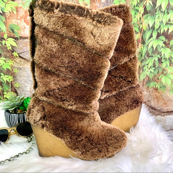 TORY BURCH Cocoa Brown Kiki Shearling Sherpa Boots, 9M - Picture 10 of 13